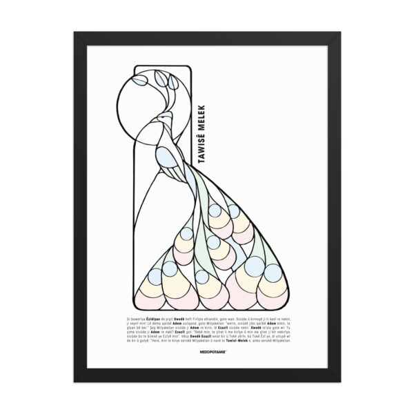 Affiche Encadrée - Tawisê Melek ( Malek Taus - l'ange paon - roi paon )